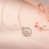 925 Silver Necklace Unicorn Fritillary Agate Couple Crystal Birthday Gift
