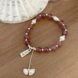 925 Silver Chinese Characters Hand-elastic Rope Bracelet