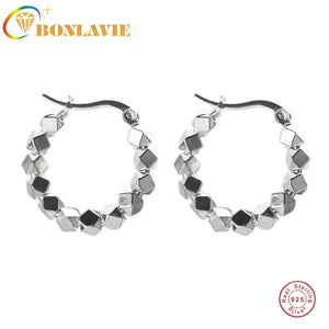 925 Sterling Silver Broken Silver Earrings Female Earrings Women Jewelry