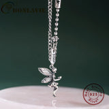 Angel Wings Little Girl Necklace Female Forest Elves S925 Sterling Silver