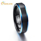 Matte Surface Edge Promise Band Men Rings Tungsten Carbide Multi-size