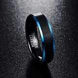 Matte Surface Edge Promise Band Men Rings Tungsten Carbide Multi-size