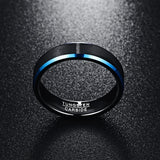 Matte Surface Edge Promise Band Men Rings Tungsten Carbide Multi-size