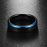 Matte Surface Edge Promise Band Men Rings Tungsten Carbide Multi-size