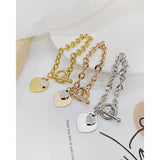 Ins Love Steel Jewelry OT Buckle Titanium Bracelet for Women