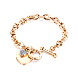 Ins Love Steel Jewelry OT Buckle Titanium Bracelet for Women