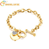 Ins Love Steel Jewelry OT Buckle Titanium Bracelet for Women