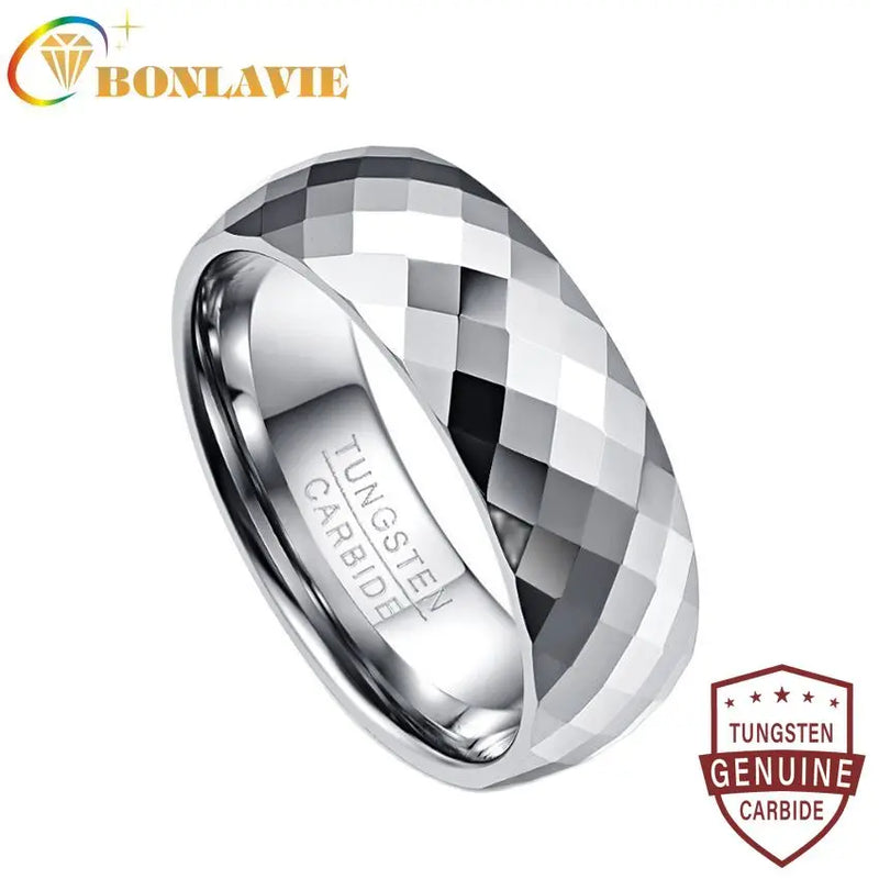 Men's 7.5mm Tungsten Carbide Wedding Band Ring Size 7-12