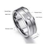 Men's 8mm Tungsten Carbide Wedding Band Ring