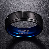 Tungsten Steel Men's Wedding Ring 8MM Wide 2.3MM Thick