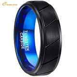 Tungsten Steel Men's Wedding Ring 8MM Wide 2.3MM Thick
