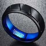 Tungsten Steel Men's Wedding Ring 8MM Wide 2.3MM Thick
