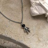 Sterling Silver Astronaut Necklace Hip Hop Chain