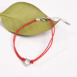 S925 Sterling Silver Red Rope Heart Bracelet Lucky Birthday Gift