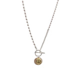 Smiling Face Round Pendant Necklace S925 Sterling Silver