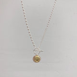 Smiling Face Round Pendant Necklace S925 Sterling Silver
