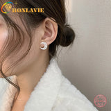 925 Silver Crescent Shell Earrings Moon Earrings for Women