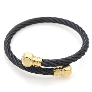 Wire Men Women Bracelets Bangles Titanium Steel Jewelry