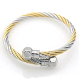 Wire Men Women Bracelets Bangles Titanium Steel Jewelry