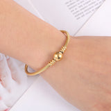 Classic Round Charm Bracelet Stainless Steel Bangles
