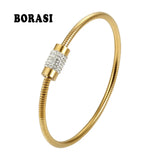 Crystal Bracelet Stainless Steel Clasp Women Gift