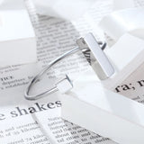 Geometric Rhombus Stainless Steel Cuff Bracelet Women's Wedding Gift