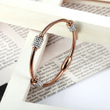 Stainless Steel Bracelet with Three Oval Crystals