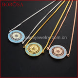 19mm CZ Micro Pave Women Bracelet Adjustable Chain Macrame WX351