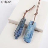 Irregular Natural Kyanite Stone Beads Rough Kyanite Point Charms for Necklace