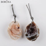 Irregular Geode Agates Pendant Necklace for Women WX1565