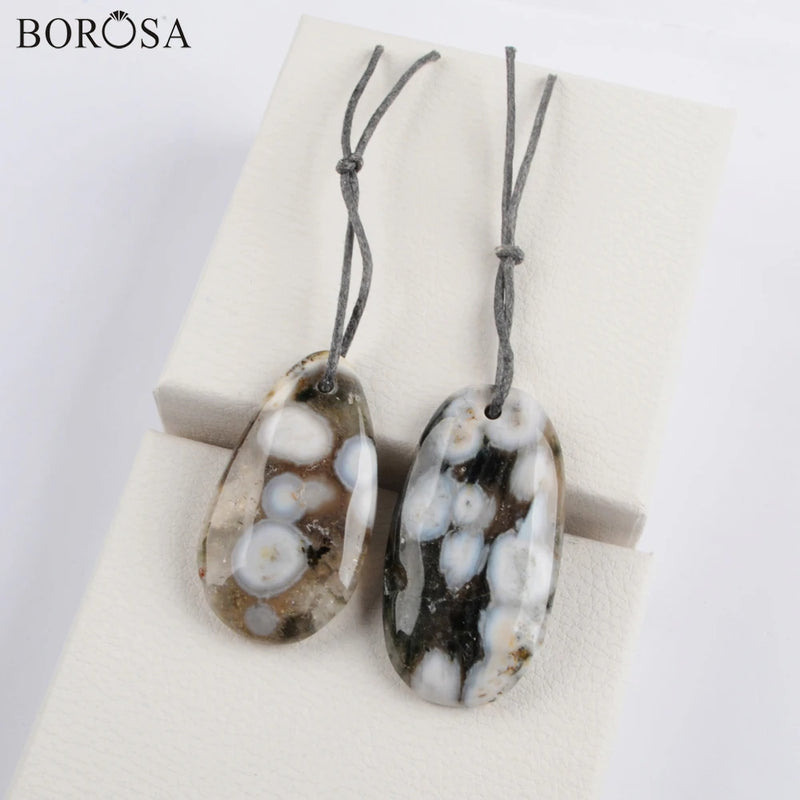 Natural Ocean Jaspers Stone Beads For Necklace Making WX1563