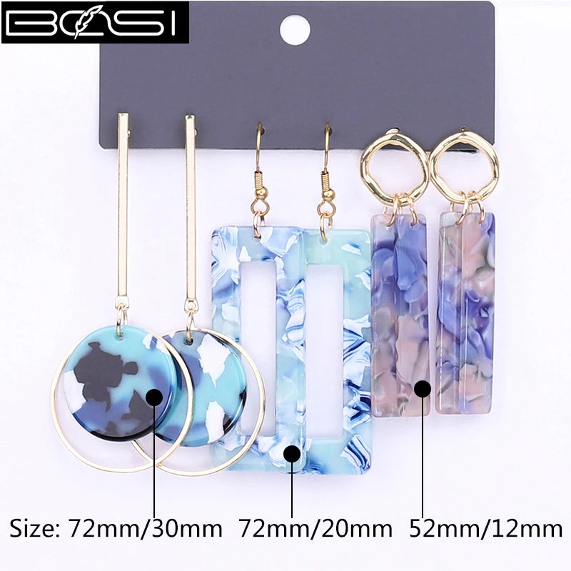 BOSI acrylic drop earrings set for women