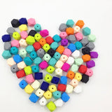 BPA Food Silicone Geometric Hexagon Teething Beads - No Joint Line
