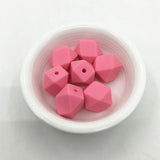 BPA Food Silicone Geometric Hexagon Teething Beads - No Joint Line