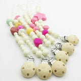 BPA Nursing Silicone Beads Necklace Pacifier Clip Teether Toddler Toys
