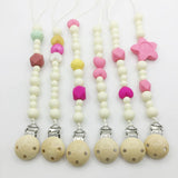 BPA Nursing Silicone Beads Necklace Pacifier Clip Teether Toddler Toys
