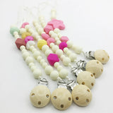 BPA Nursing Silicone Beads Necklace Pacifier Clip Teether Toddler Toys