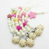 BPA Nursing Silicone Beads Necklace Pacifier Clip Teether Toddler Toys