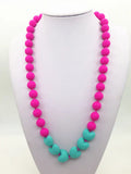 BPA Silicone Heart Bead Teething Necklace for Mom