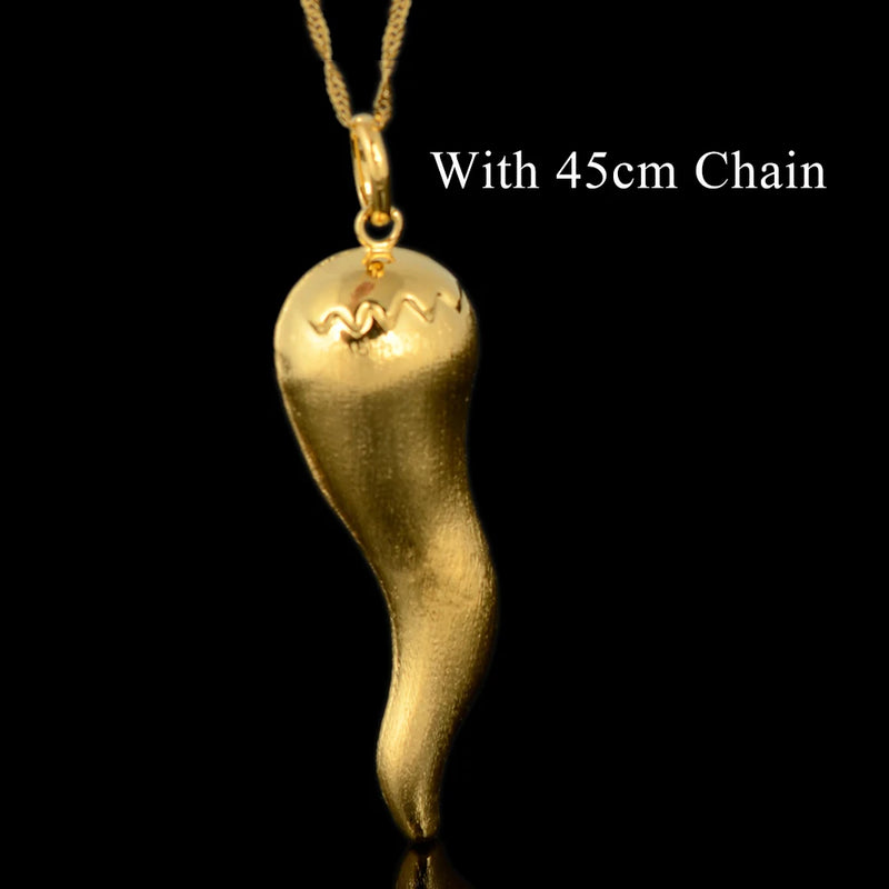 Men Women Jewelry Dubai Pure Pepper Pendant Necklace Chain