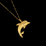 Vacuum Plating Charm Dolphin Pendant Necklace Jewelry