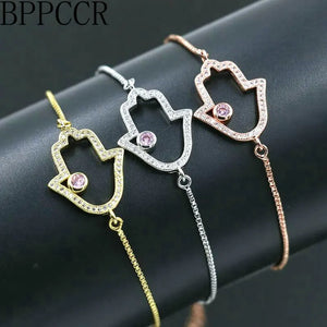 Austrian Rhinestone Crystal Hamsa Hand Fatima Bracelets