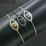 Silver Eyes Bracelets Pave Cubic Zirconia for Men Women