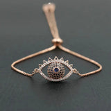 Silver Eyes Bracelets Pave Cubic Zirconia for Men Women