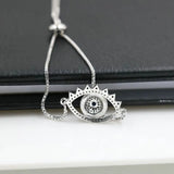 Silver Eyes Bracelets Pave Cubic Zirconia for Men Women