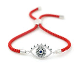 Micro Inlay CZ Evil Eye Bracelet Red Thread Lucky Jewelry
