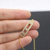 Sliding Crystal Cubic Zirconia Bracelets Couple Love CZ Lucky