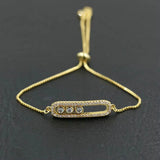 Sliding Crystal Cubic Zirconia Bracelets Couple Love CZ Lucky