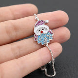 Colorful Crystal Rhinestone Santa Claus Distance Bracelets Couples