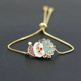 Colorful Crystal Rhinestone Santa Claus Distance Bracelets Couples